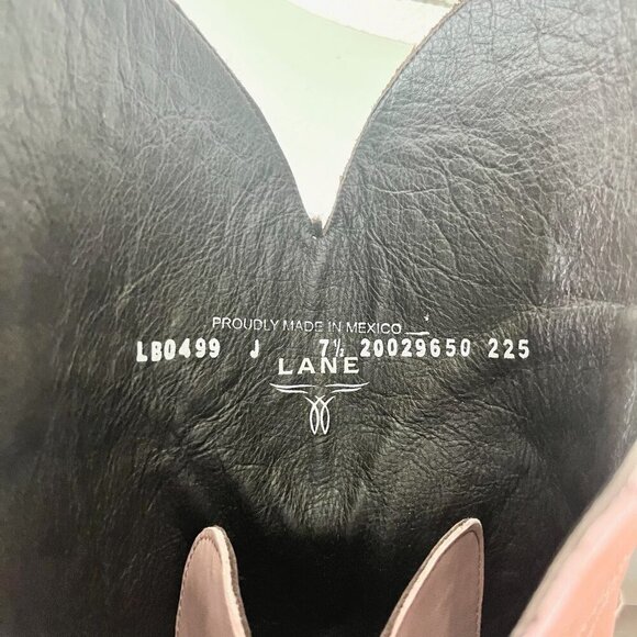 Lane LEXINGTON Over the Knee Womens Cowboy Boots 7.5 Pink Western Cowgirl Tall - Picture 14 of 16